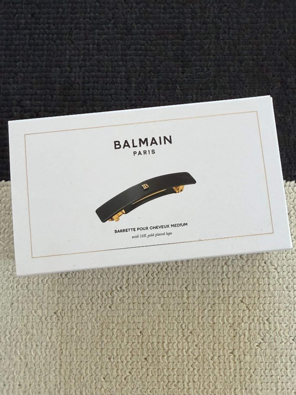 Balmain Paris Hair Couture Barrette pour Cheveux Medium — Black, NIB